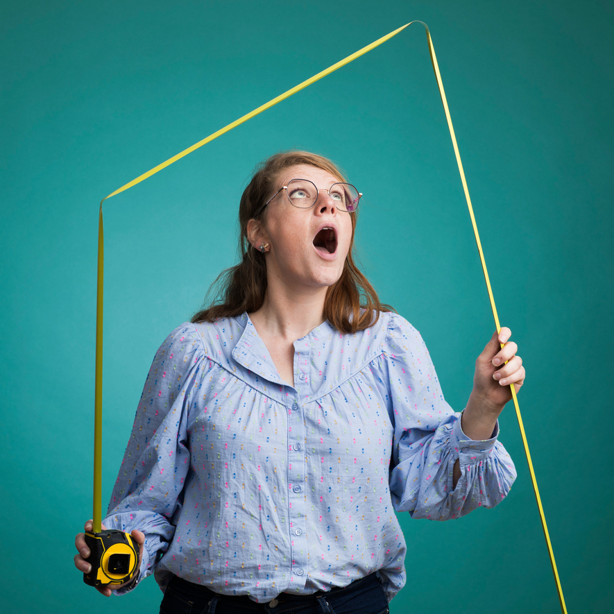 Magnifique portrait coloré, original et décalé d'une professionnelle, pris en studio par un photographe réputé de Tours