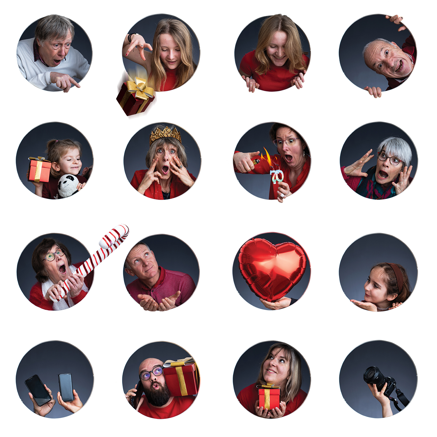 Portrait de famille original et décalé, pris par un photographe à Tours